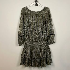 Muche et Muchette metallic off the shoulder dress
